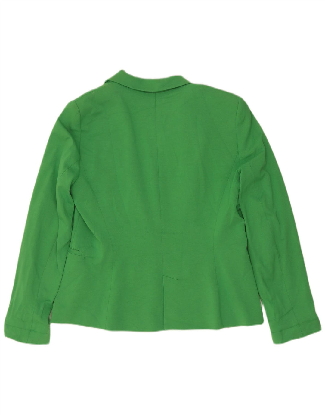 Zara Womens 1 Button Blazer Jacket UK 18 XL Green Cotton