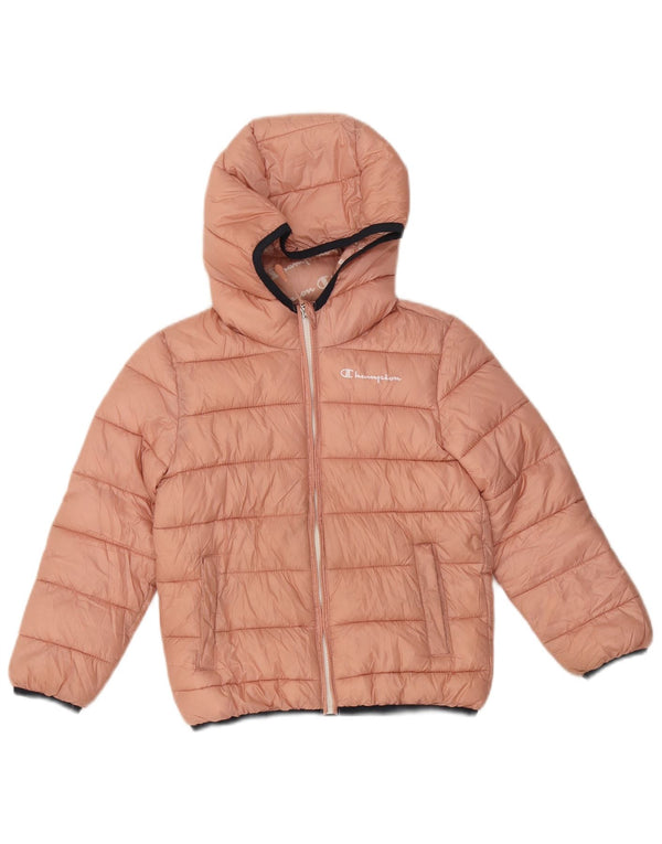 Giacca imbottita con cappuccio Champion per ragazze 5-6 anni XS poliestere rosa