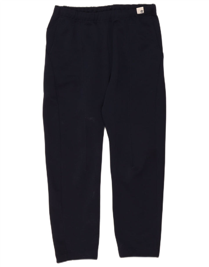 Calça de treino masculina Adidas pequena azul marinho poliéster