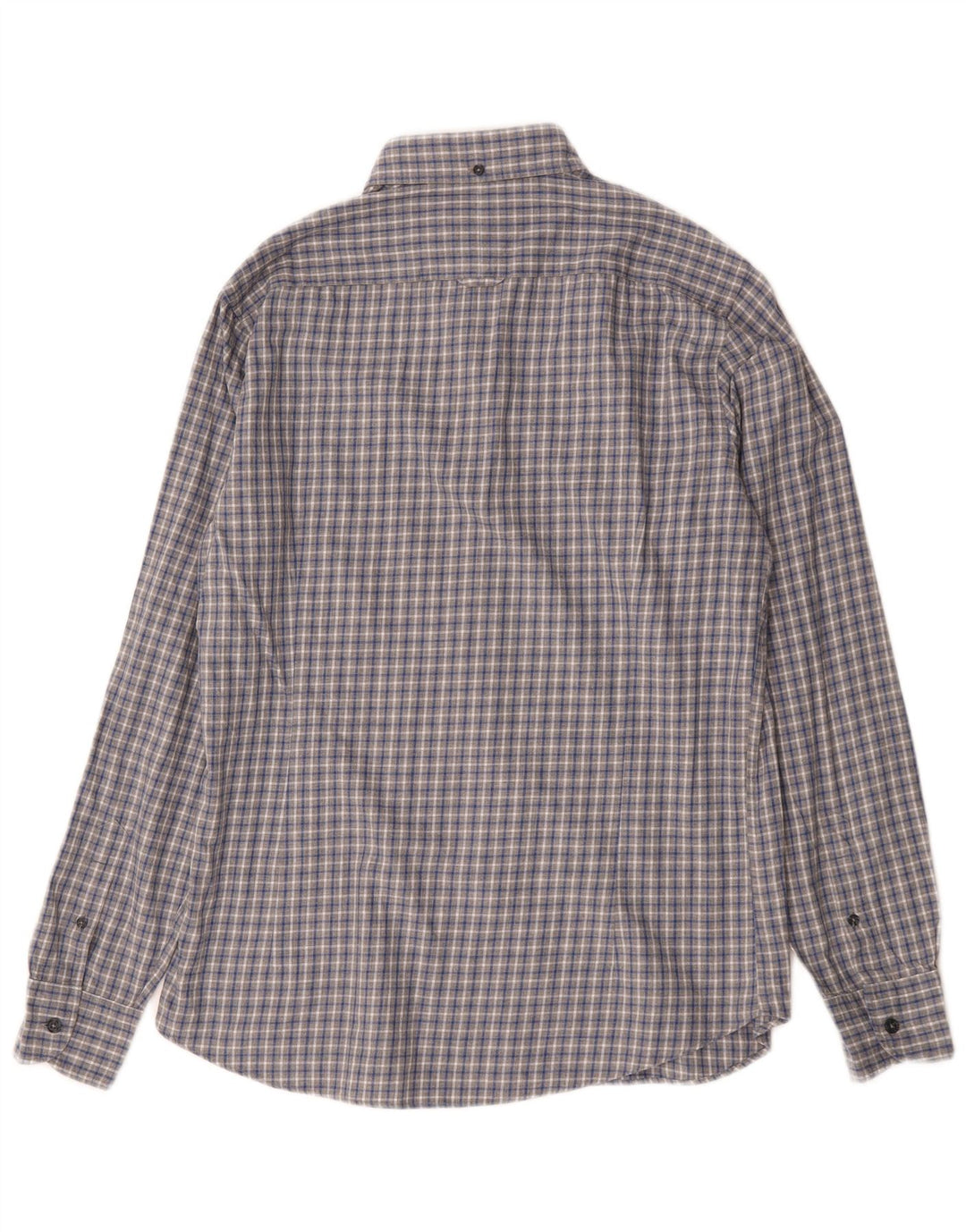 Camisa masculina Massimo Dutti xadrez cinza médio