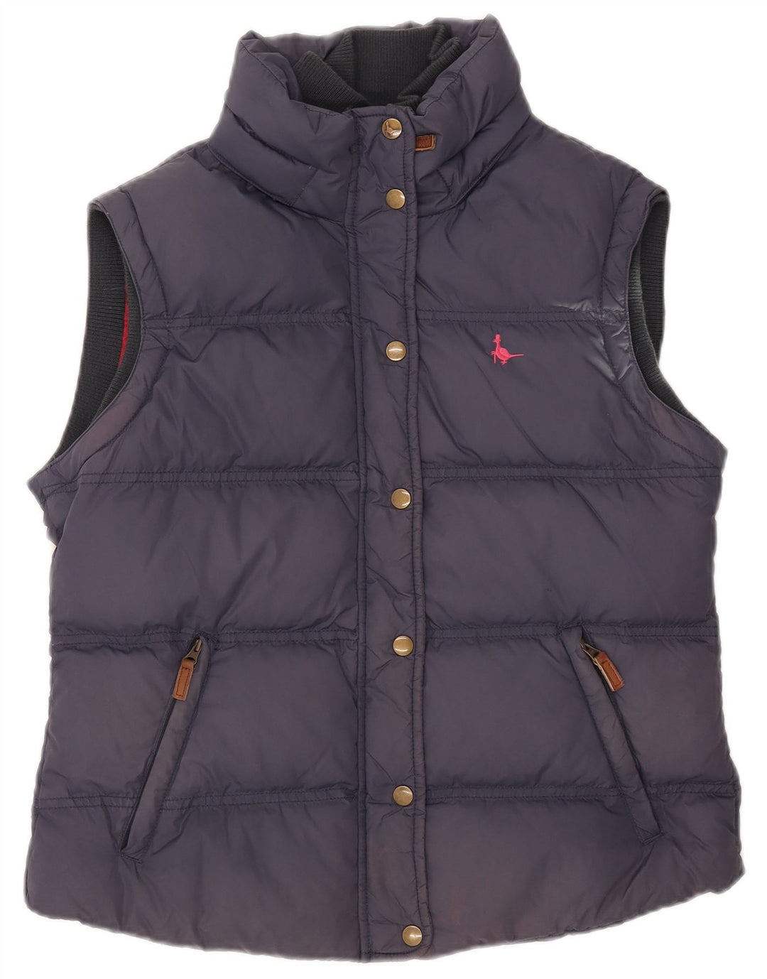 Jack Wills Womens Padded Gilet UK 14 Large Navy Blue