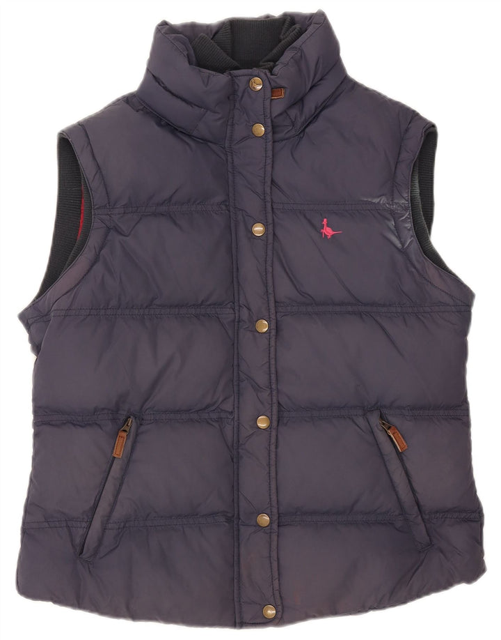 Jack Wills Womens Padded Gilet UK 14 Large Navy Blue