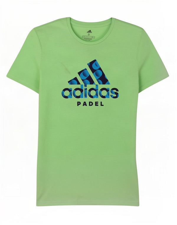 T-shirt grafica Adidas Aeroready da uomo piccola in cotone verde