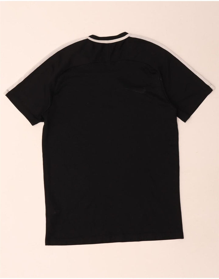 T-shirt Nike da uomo Dri Fit, top in poliestere color block medio nero