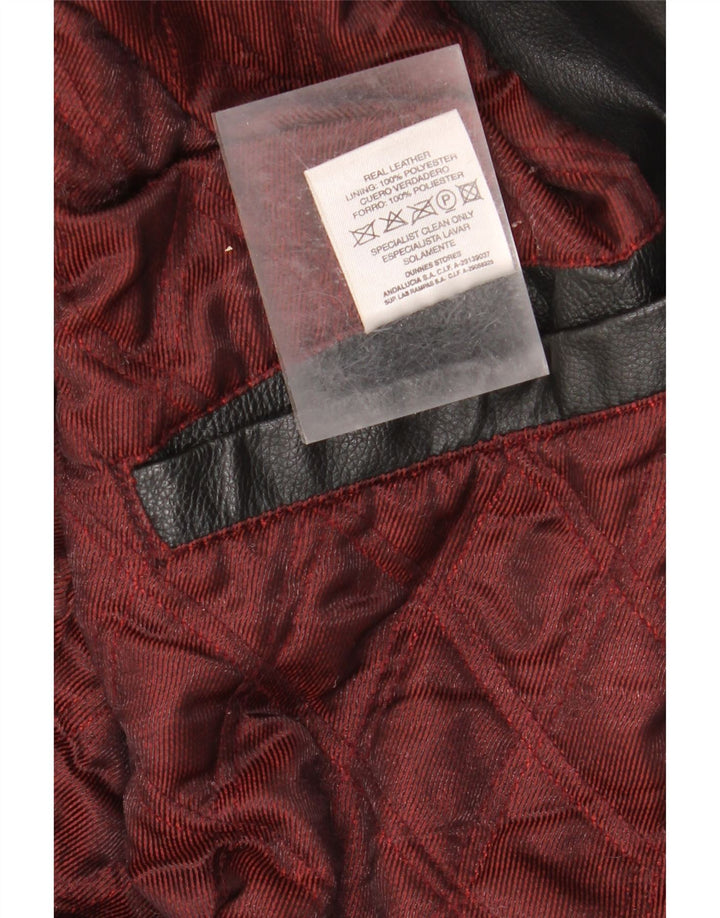 St. Bernard Herren Lederjacke UK 40 Großes schwarzes Leder