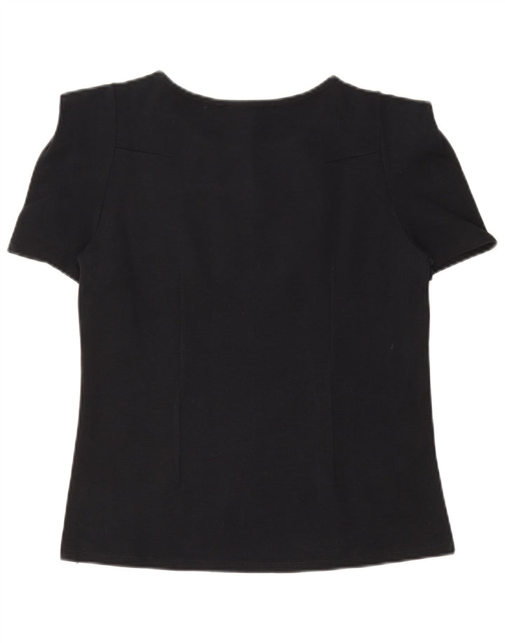ZARA Womens Blouse Top UK 12 Medium Navy Blue