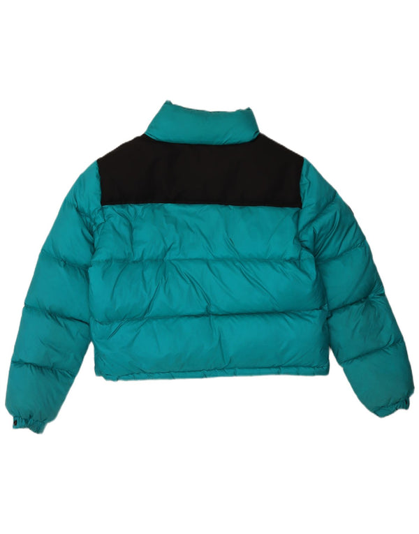 Superdry Veste rembourrée pour femme UK 12 Polyester color block turquoise moyen