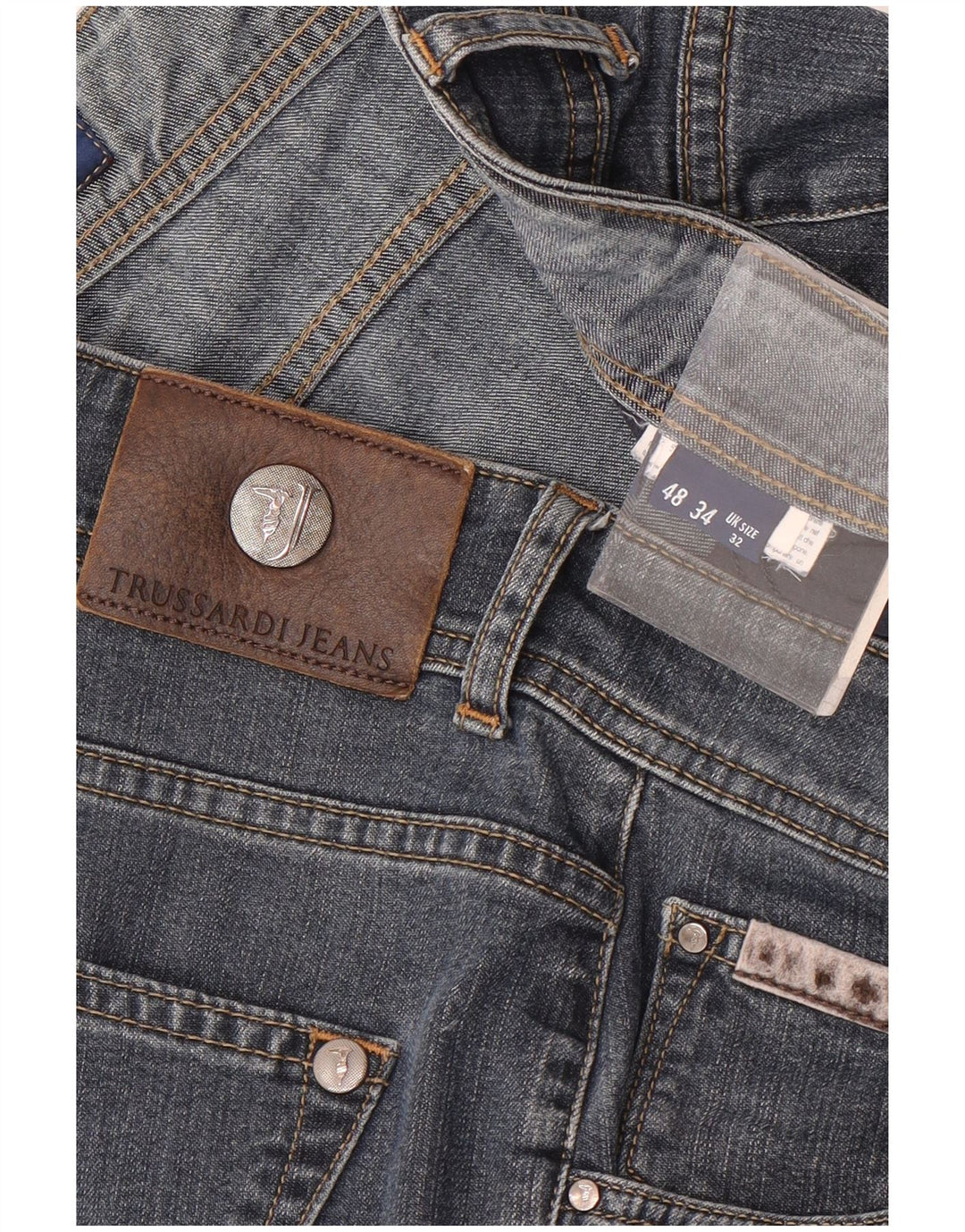 Trussardi Mens Straight Jeans W32 L34 Blue