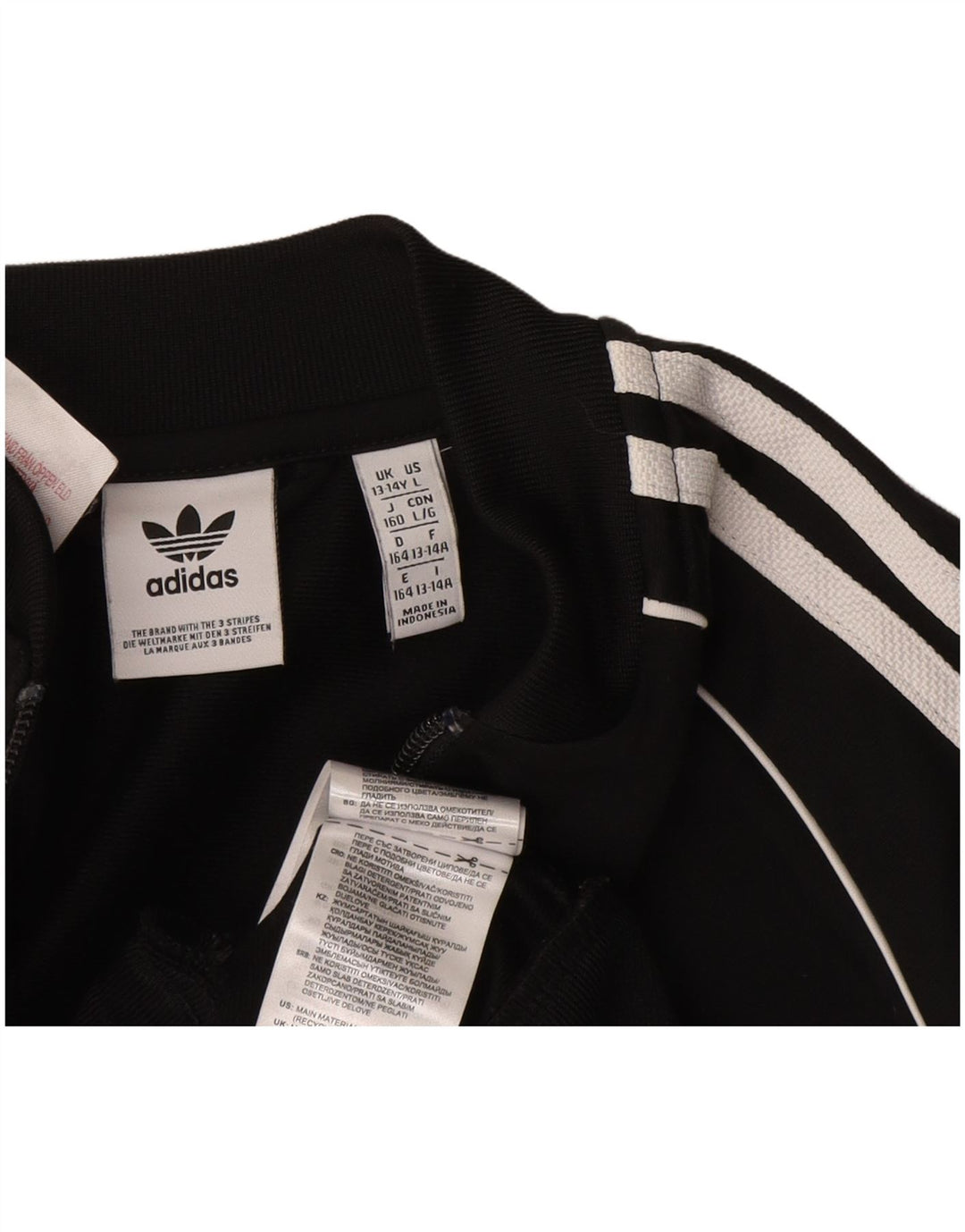 ADIDAS Træningsdragt til drenge Topjakke 13-14 år Sort Polyester