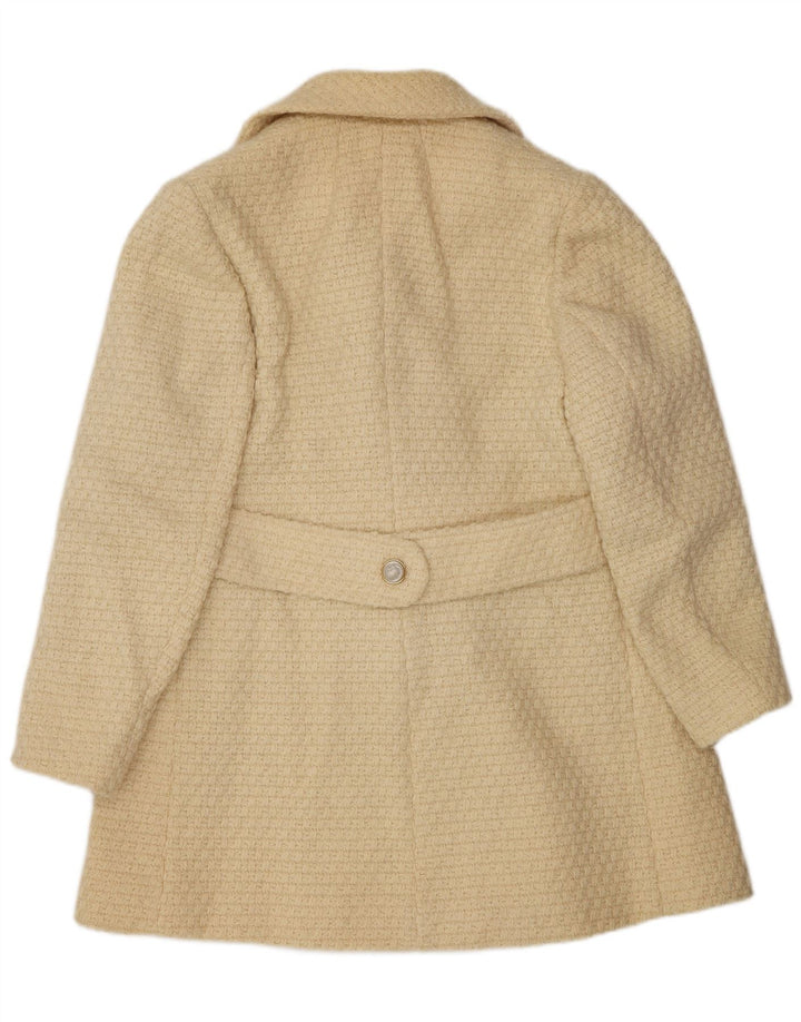 Vintage Dame Dobbeltradet Frakke UK 14 Medium Beige