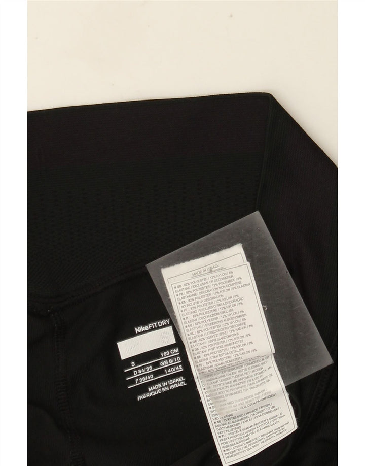 Leggings Capri Nike pentru femei UK 8/10 Poliester negru mic