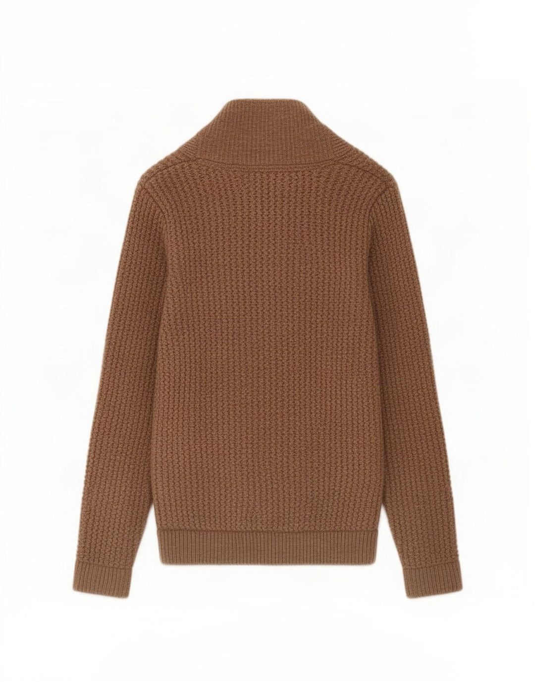 William Hunt Mens Cardigan Sweater Small Brown Lambswool