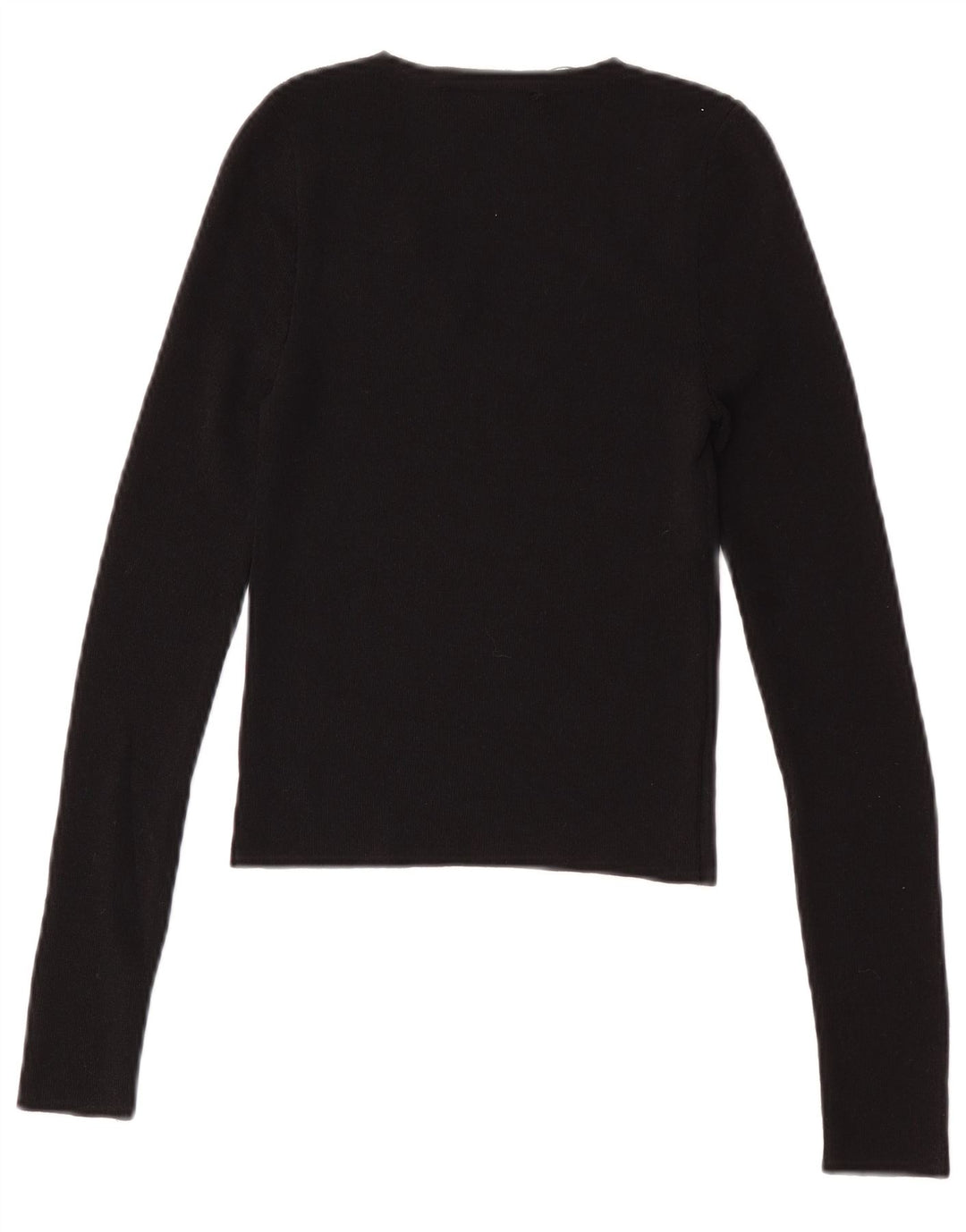 Zara Womens Crop Top Langærmet UK 8 Small Black Polyamide
