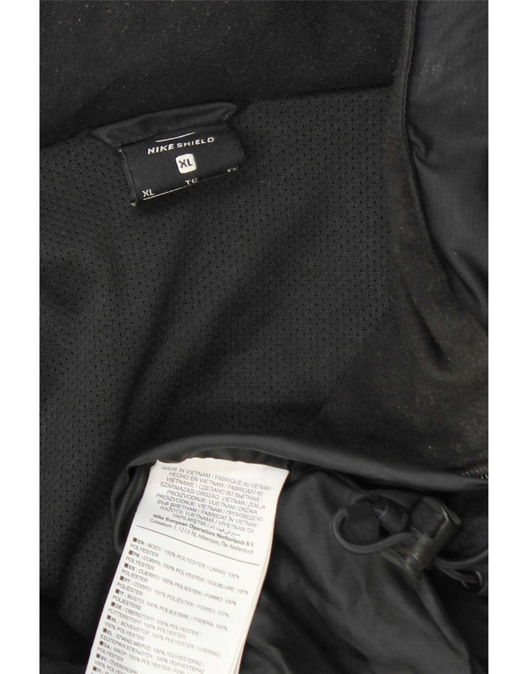 Giacca antipioggia con cappuccio da uomo Nike UK 42 XL poliestere grigio