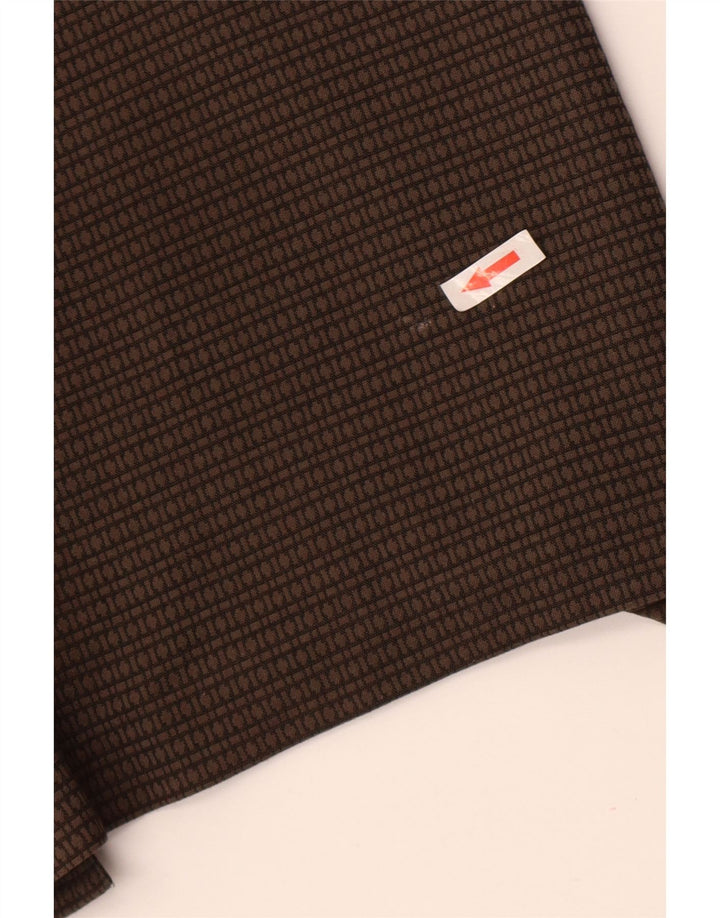 Marks & Spencer Pencil Nederdel til kvinder W32 Stor brun geometrisk polyester