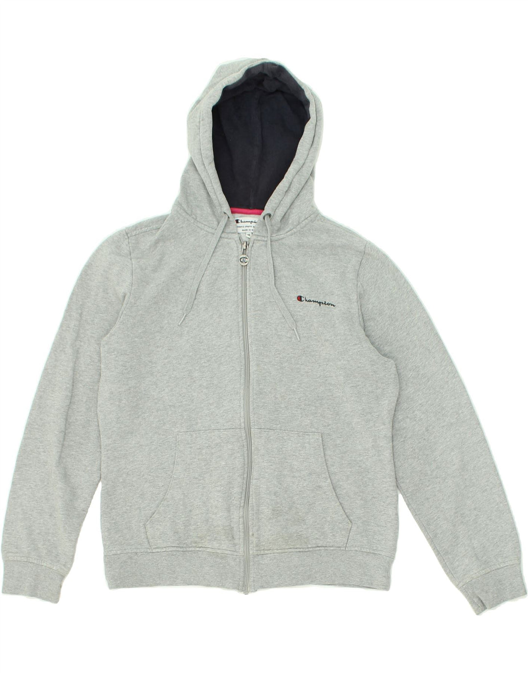 CHAMPION Womens Zip Hoodie Sweater UK 18 XL Grey Cotton | Vintage Champion | Thrift | Second-Hand Champion | Used Clothing | Messina Hembry 