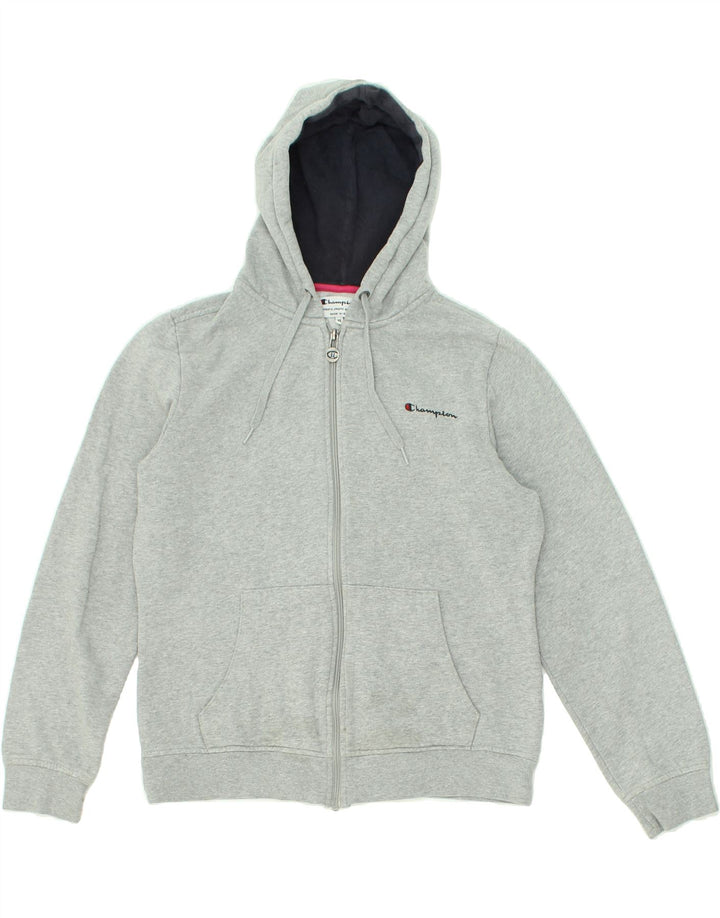 CHAMPION Womens Zip Hoodie Sweater UK 18 XL Grey Cotton | Vintage Champion | Thrift | Second-Hand Champion | Used Clothing | Messina Hembry 