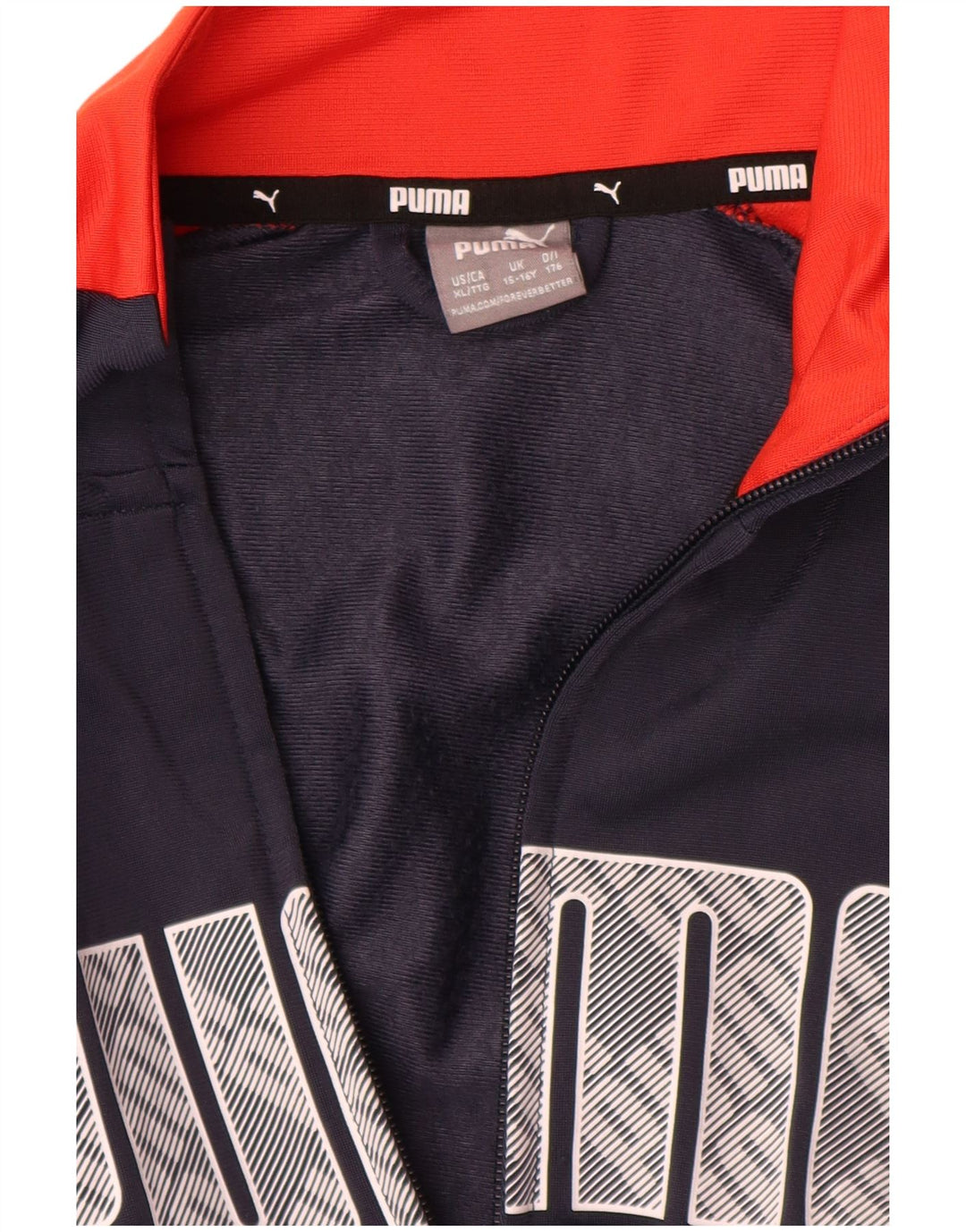 Спортивный костюм Puma для мальчиков с графическим рисунком, верхняя куртка, 15–16 лет, темно-синий, полиэстер