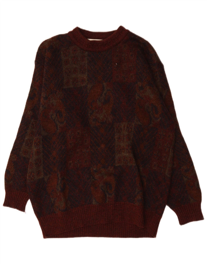 Marks & Spencer Pull St. Michael Crew Neck Jumper Homme Bordeaux Moyen