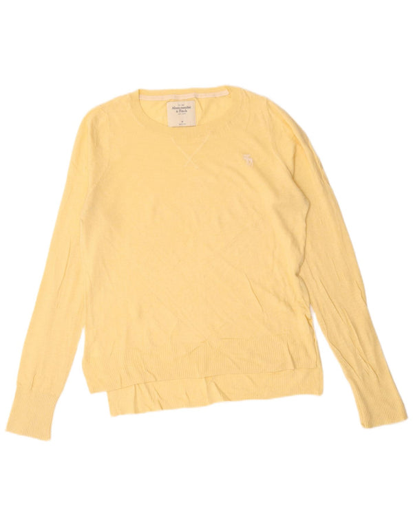 Sweter damski Abercrombie & Fitch z dekoltem w łódkę, UK 14, średni żółty