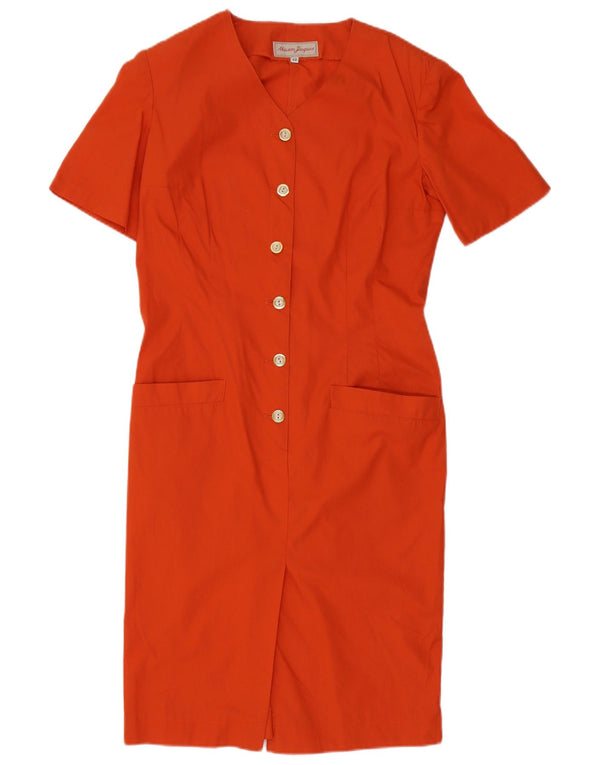 Maison Jacques Dame Skjortekjole IT 42 Medium Orange Bomuld