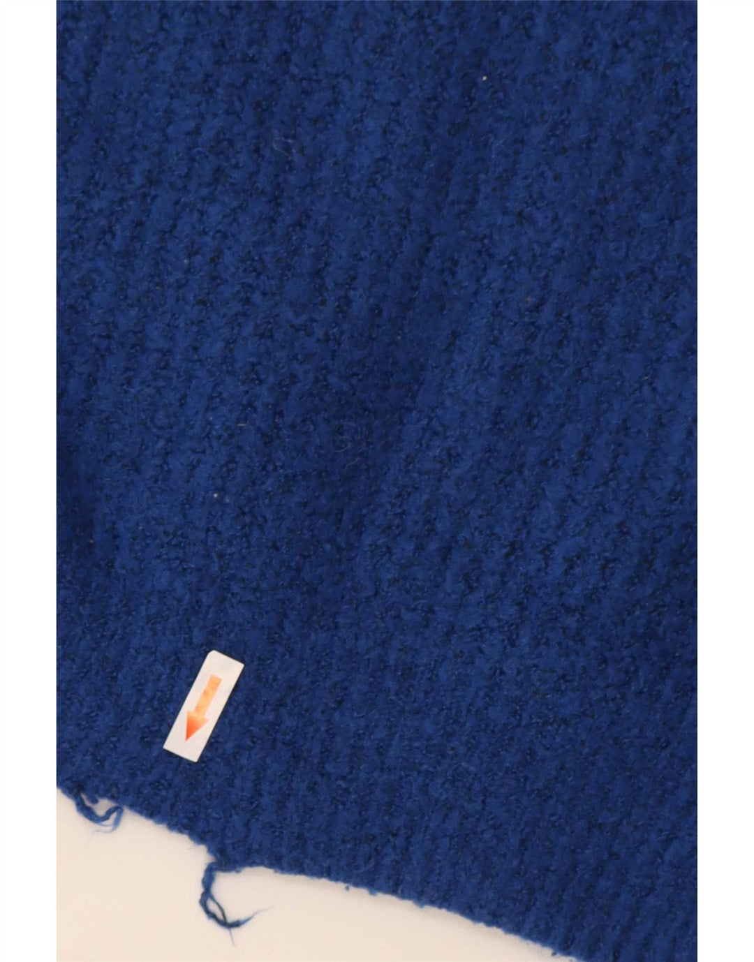 Zara Womens Oversized Roll Neck Jumper Sweater UK 10 Small Blue Acrylic