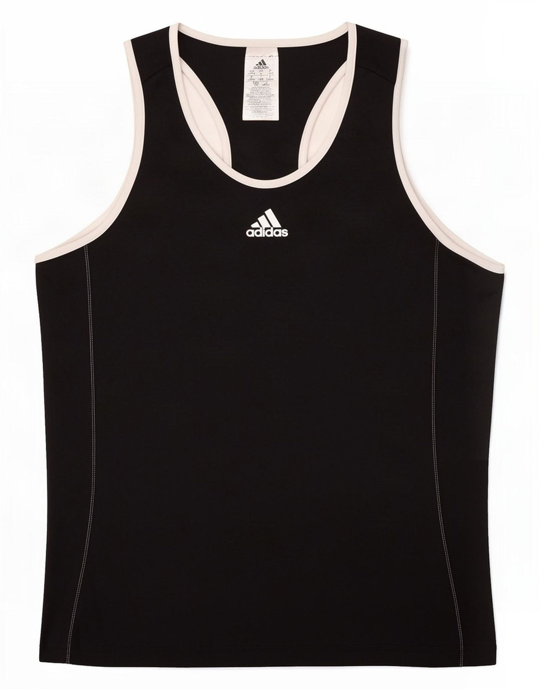Adidas Womens Vest Top UK 16/18 Large Black Polyester
