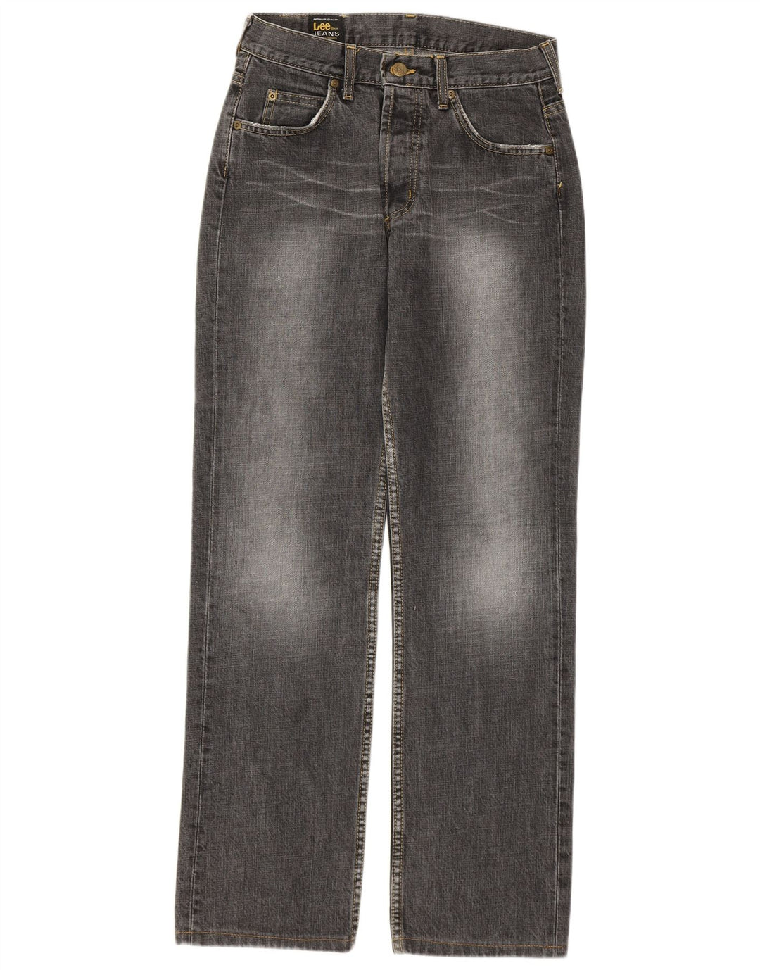 Lee Womens Straight Jeans W29 L32 Grey Cotton