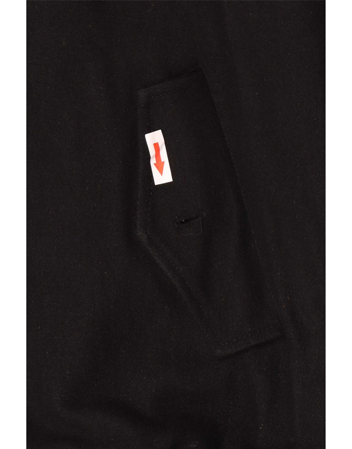 Vintage Herren Bomberjacke UK 40 Große schwarze Wolle