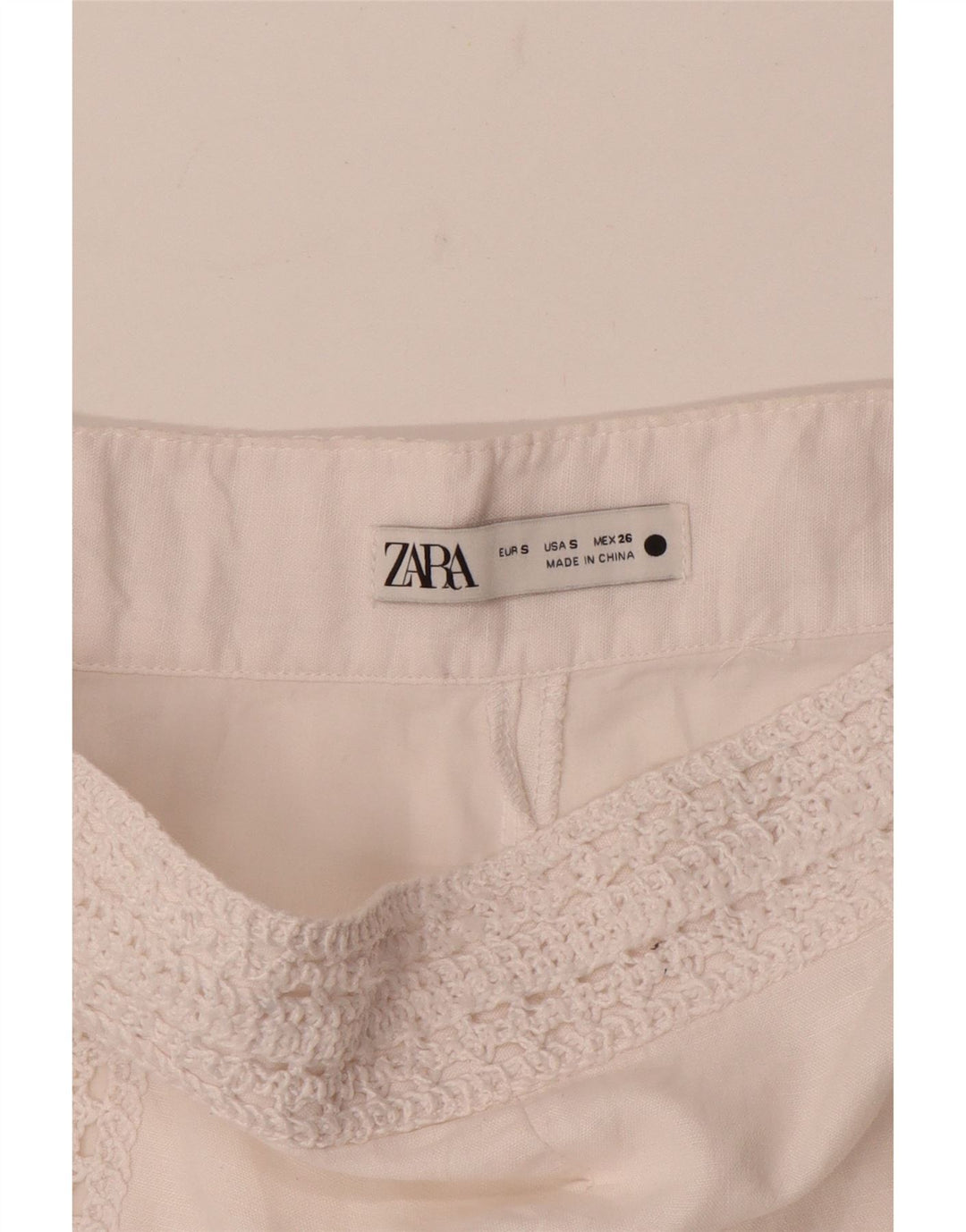 Pantaloni scurți casual pentru femei Zara Mici W26 Alb