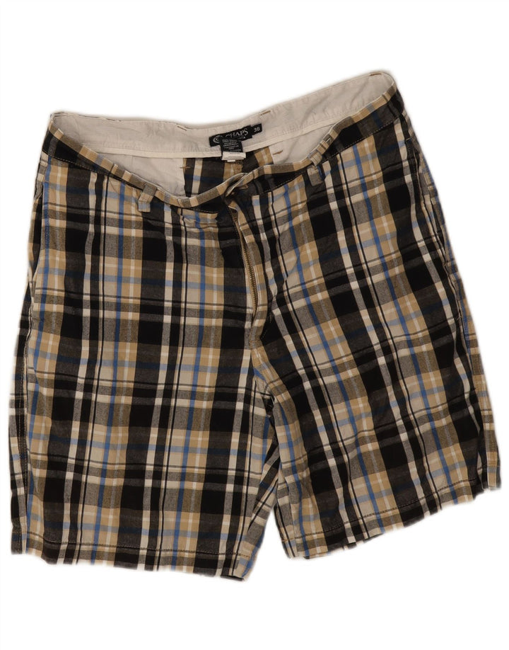 Chaps Mens Chino Shorts W36 Large Multicoloured Plaid Cotton