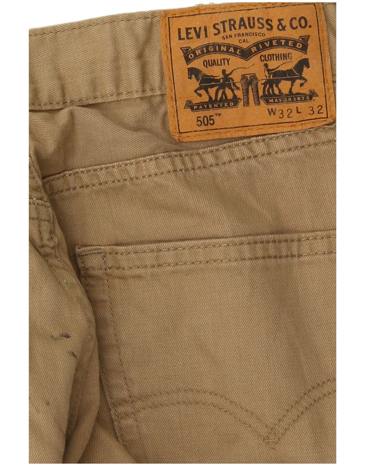 Levi's Mens 505 Straight Jeans W32 L32 Beige