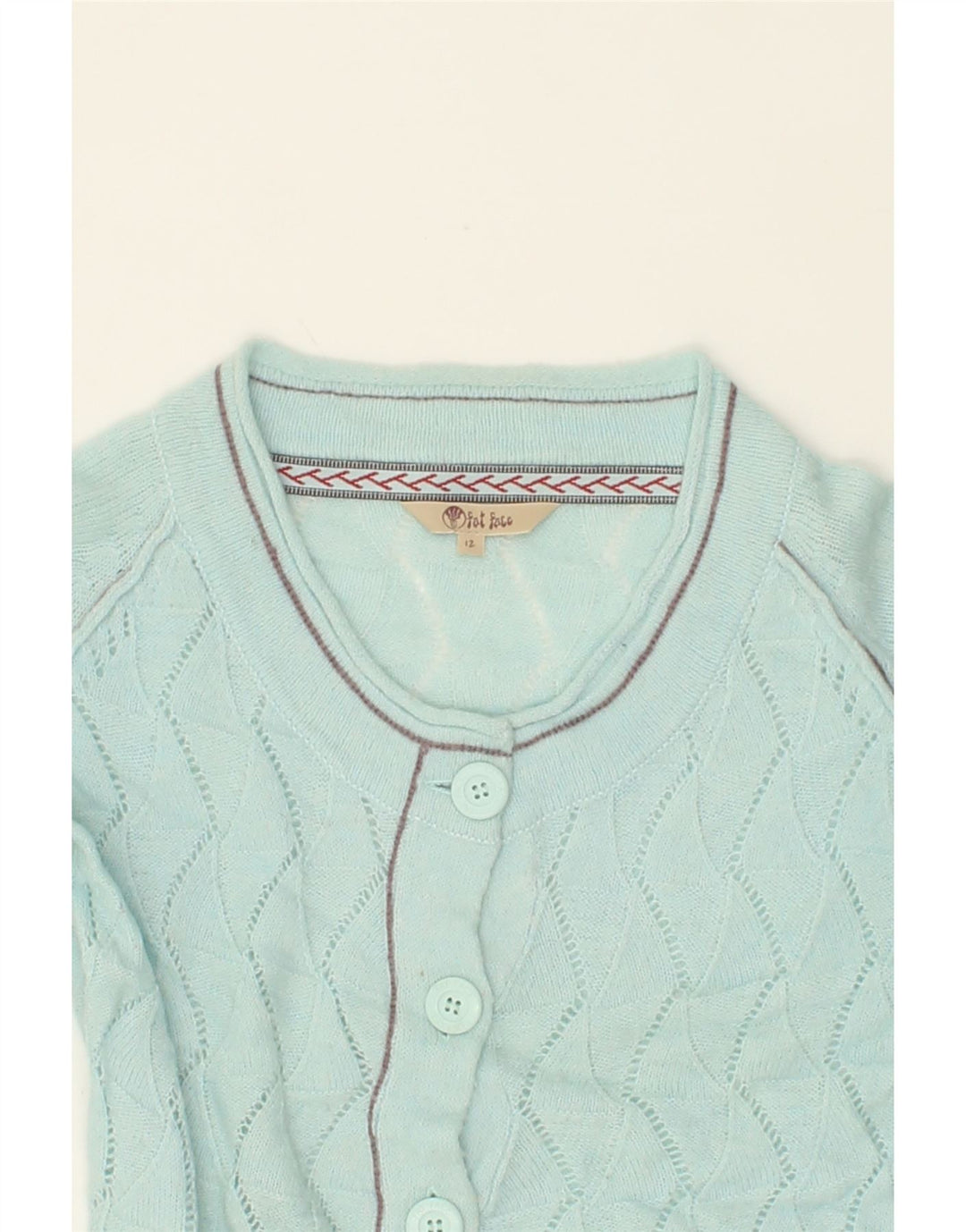FAT FACE Womens Cardigan Sweater UK 12 Medium Turquoise Acrylic Vintage Fat Face and Second-Hand Fat Face from Messina Hembry 