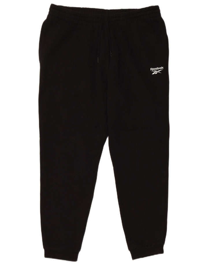 Reebok Mens Tracksuit Trousers Joggers Small  Black Cotton