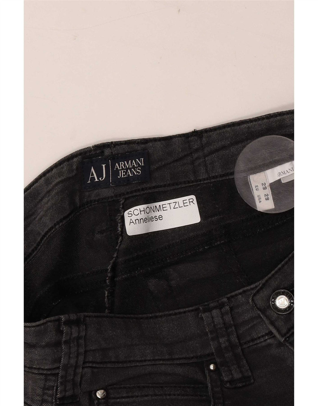Armani Womens Slim Jeans W29 L29 Black