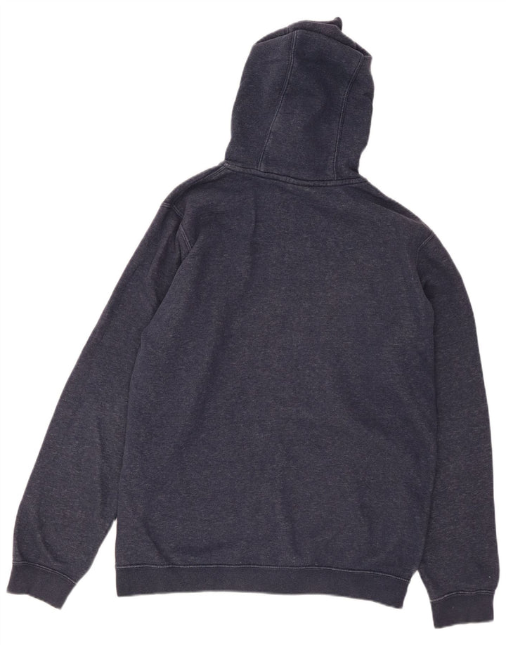 NIKE Mens Zip Hoodie Sweater Medium Navy Blue Cotton
