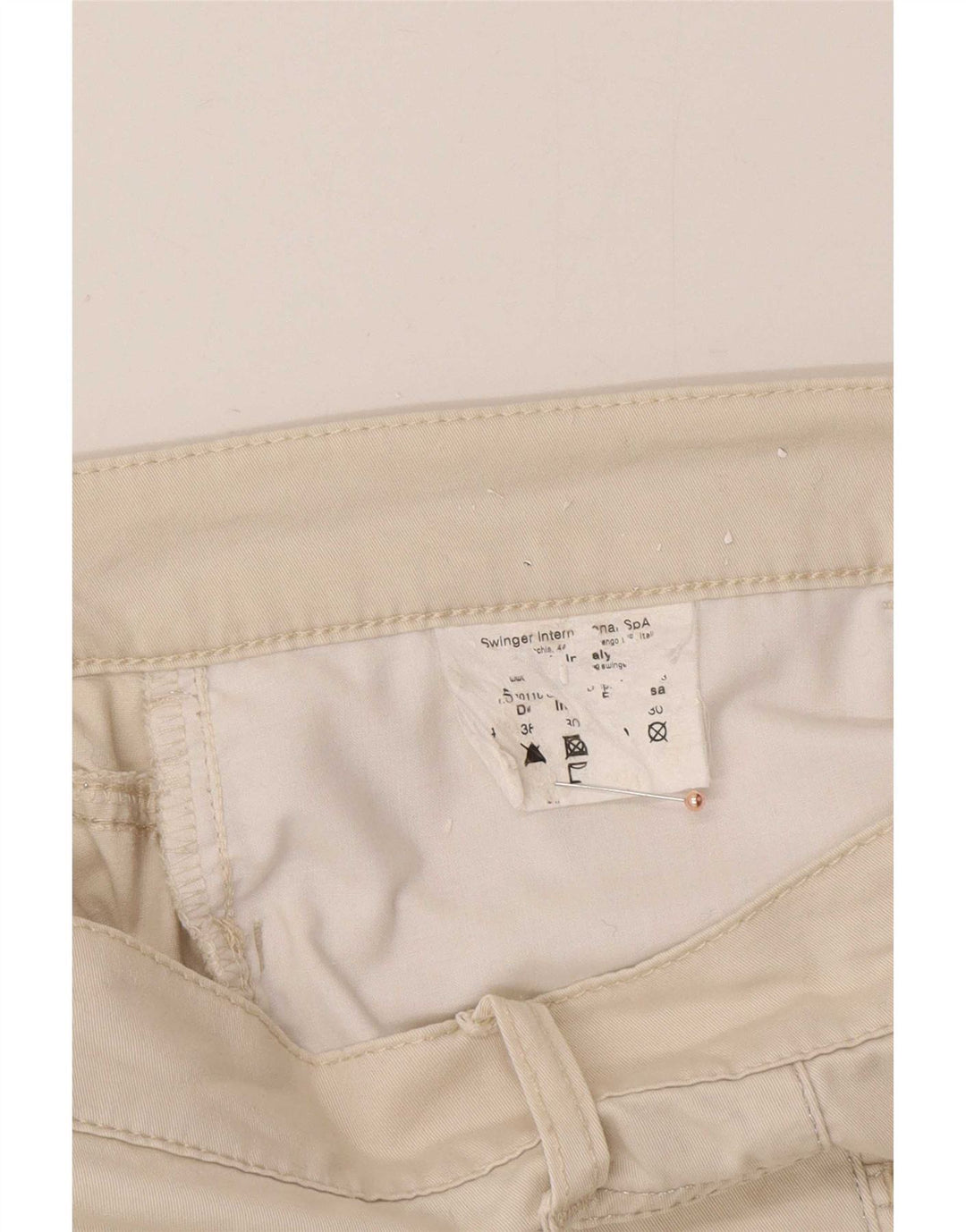 Roccobarocco Dame Slim Casual Bukser EU 38 Medium W30 L31 Off White