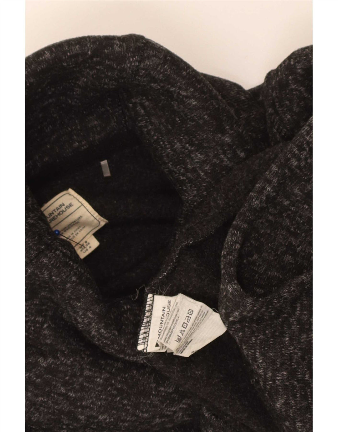 Mountain Warehouse Womens Roll Neck Jumper Sweater UK 8 Small Grey Flecked