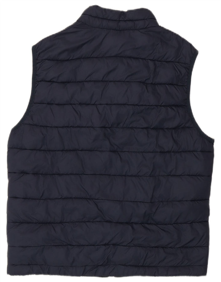 Jack & Jones Mens Padded Gilet UK 36 Small Navy Blue