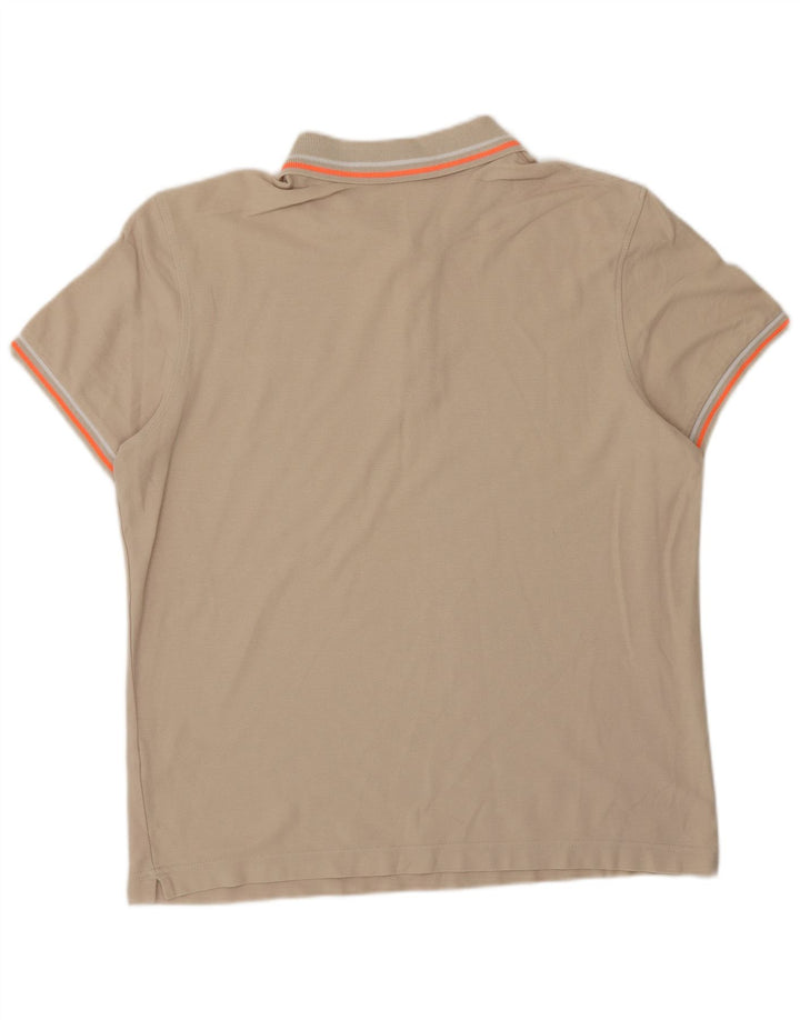 Lotto Mens Polo Shirt Large Beige Cotton