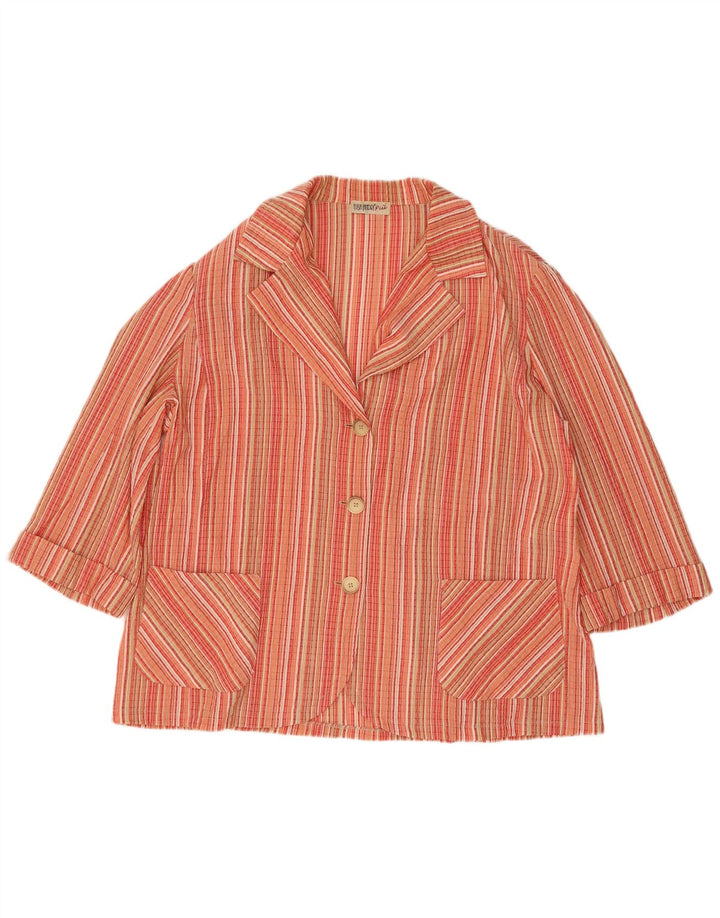 Elisa Landri Womens Oversized 3 Button Blazer Jacket UK 18 XL Multicoloured