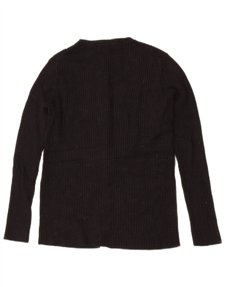 John Lewis Womens Cardigan Sweater UK 14 Medium Black Viscose