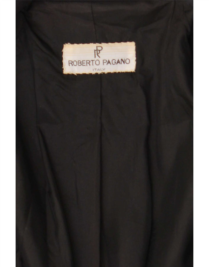 Vintage Womens 1 Button Blazer Jacket UK 10 Small Black
