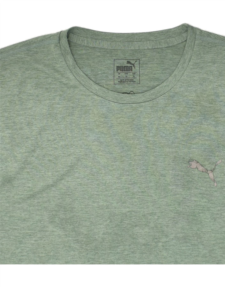 PUMA Mens T-Shirt Top XL Green Vintage Puma and Second-Hand Puma from Messina Hembry 