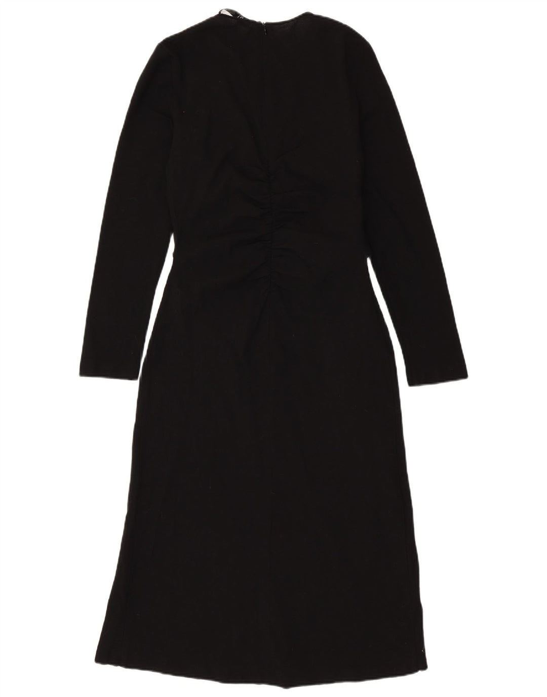 ZARA Womens Long Sleeve Maxi Dress UK 12 Medium Black Wool