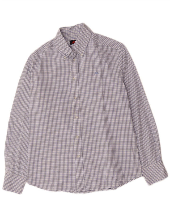 KAPPA Mens Shirt Large Blue Gingham Cotton