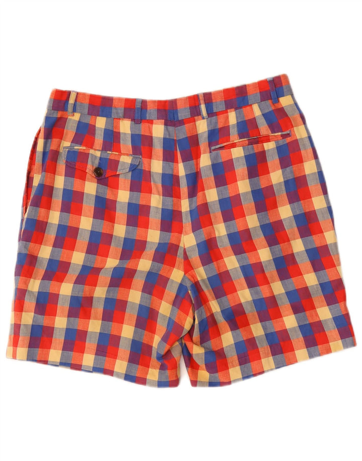 PENINSULA Shorts Chino Masculino Médio W30 Algodão Gingham Multicolorido