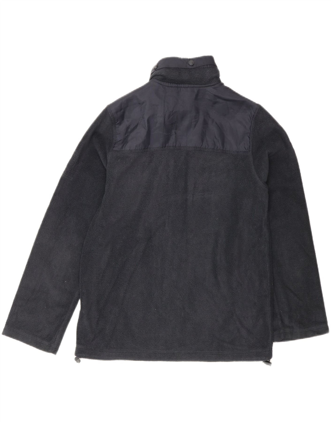 MASSIMO DUTTI Boys Graphic Fleece Jacket 11-12 Years Navy Blue Polyester