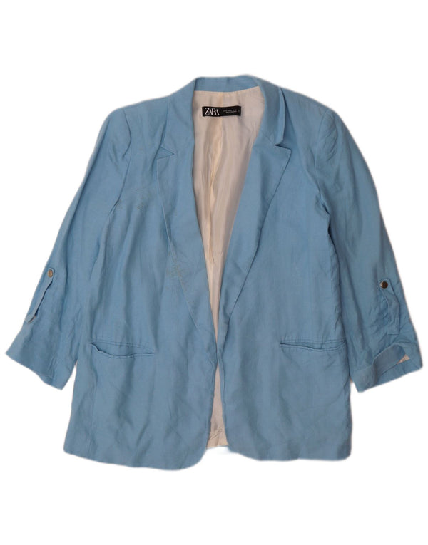 Zara Damen offene Blazerjacke UK 18 XL Blau