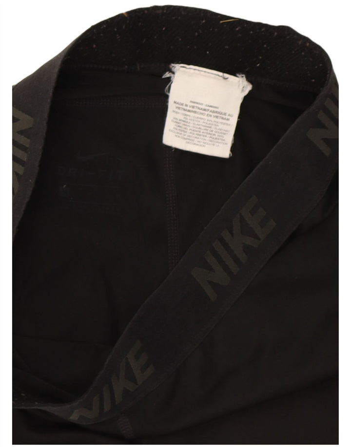 Nike Womens Graphic Capri Leggings UK 12 Medium  Black Polyester